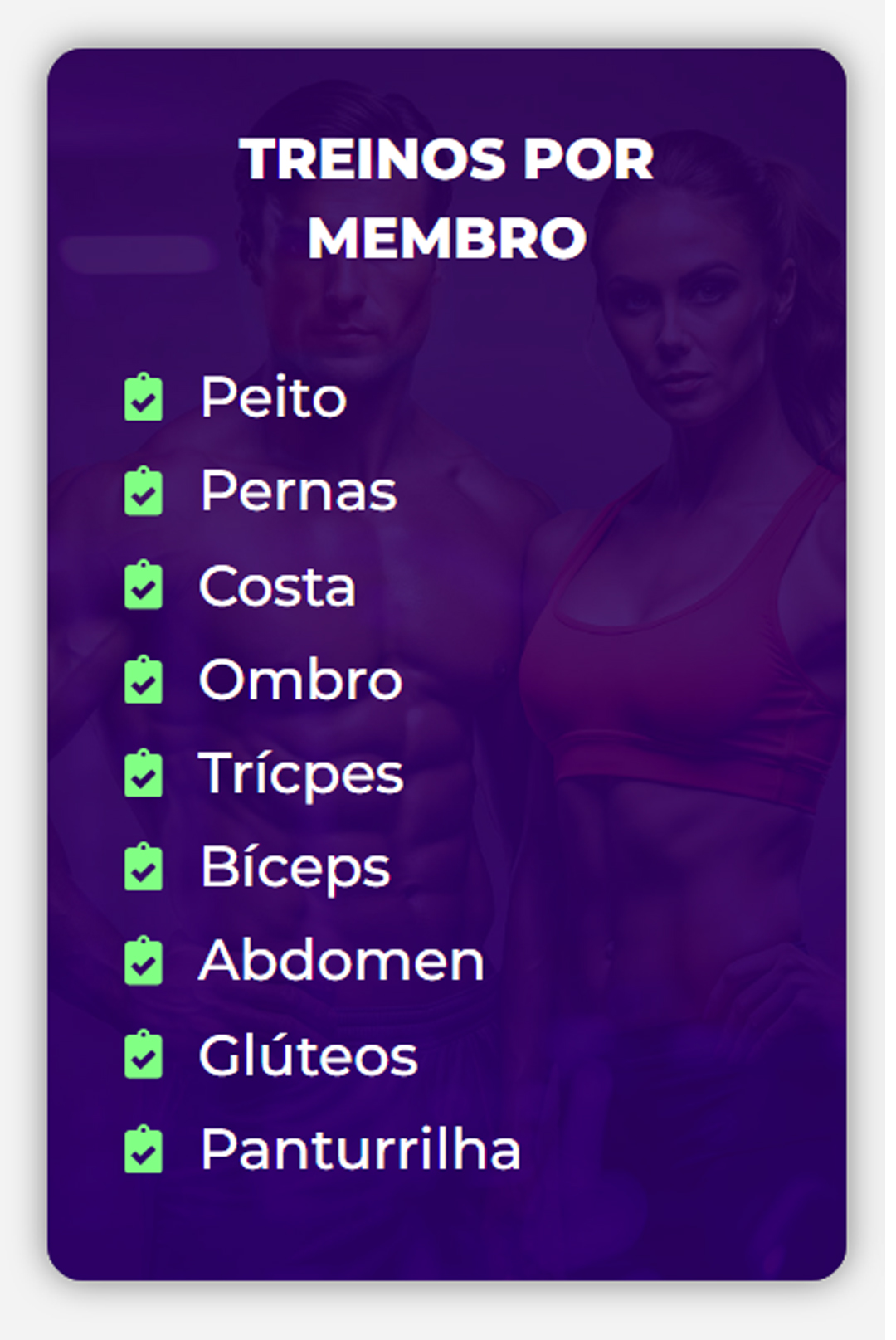Treinos por Membro